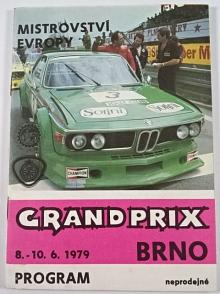 Grand Prix Brno, Mistrovství Evropy - 8. - 10. 6. 1979 - program + startovní listina