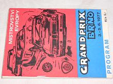 Grand Prix Brno, Mistrovství Evropy - 1977 - program + startovní listina