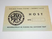 Velká cena ČSSR - Brno 1973 - Grand Prix - host
