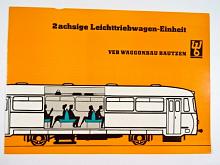 WB - 2 achsige Leichttriebwagen - Einheit  - prospekt - 1964 - VEB Waggonbau Bautzen