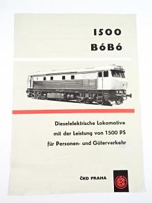 ČKD - Dieselelektrische Lokomotive der Type 1000 - 1435 Bó Bó 1500 - prospekt - 1968