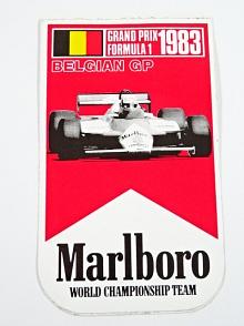 Grand Prix Formula 1 1983 - Belgian GP - Marlboro World Championship Team - samolepka