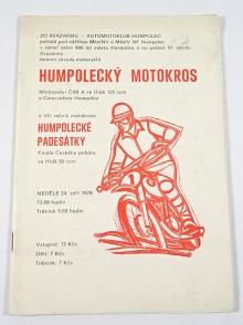 Humpolecký motokros - Humpolecké padesátky - 24. 9. 1978 - Humpolec - program