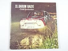 XI. Barum rallye ČSSR Gottwaldov - 7. - 8. 8. 1981 - program + časový průjezd obcemi