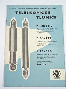 Pal - teleskopické tlumiče PT 26x110, T 26x175 pro osobní vozidla Škoda - 1975