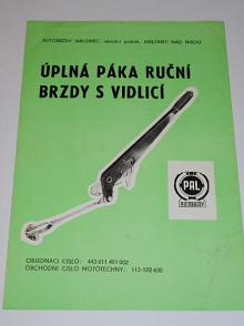 PAL - úplná páka ruční brzdy s vidlicí - prospekt - 1976