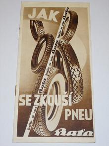 Baťa - jak se zkouší pneu Baťa - prospekt  - 1937