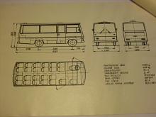 Linkový autobus 7 m na podvozku Avia 30 - popis + nákres