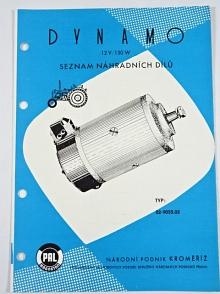 Pal - Dynamo - 12 V/ 150 W - seznam náhradních dílů