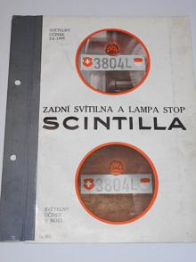 Scintilla - zadní svítilna a lampa Stop - prospekt - 1930