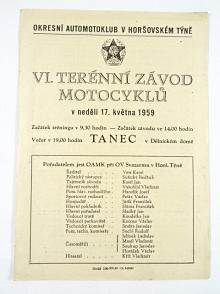 VI. terénní závod motocyklů - 17. května 1959 - Horšovský Týn