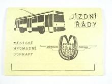 Jízdní řády městské hromadné dopravy 1990 - Dopravní podnik Mariánské Lázně