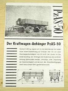 BSS - Der Kraftwagen - Anhänger PzAS-50 - prospekt - 1962 - Motokov