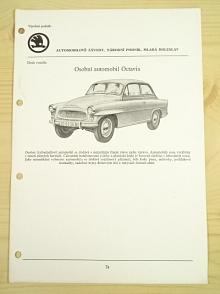 Škoda Octavia - katalogový list - 1965