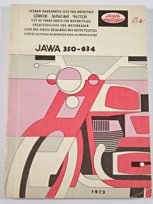 JAWA 350/634 - seznam náhradních dílů - 1973