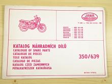JAWA 350/639 - katalog náhradních dílů - dodatek JAWA 350/638 - 1990