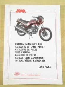 JAWA 350/640 - 1992 - katalog náhradních dílů