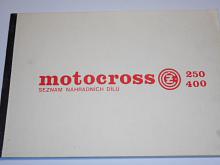 ČZ 250, 400 motocross - 997-3, 998-1 - katalog náhradních dílů - 1979