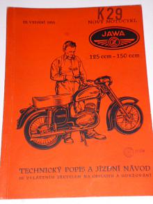 JAWA-ČZ 125/351, 150/352 - 1955 - technický popis a jízdní návod