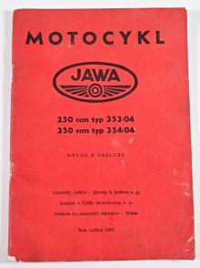 JAWA 250/353/04, 350/354/04 - návod k obsluze - 1962