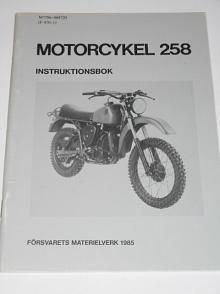 Husqvarna 250 - motorcykel 258 - instruktionsbok - 1985