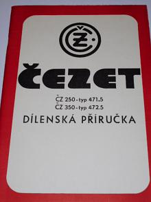 ČZ 250/471-5, 350/472-5 - Čezet - dílenská příručka - 1981