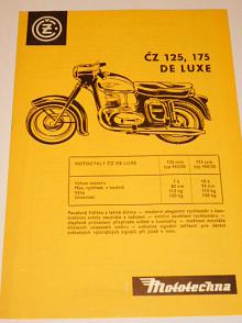 ČZ 125 typ 453/05, 175 typ 450/05 de luxe - Mototechna - 1963 - prospekt