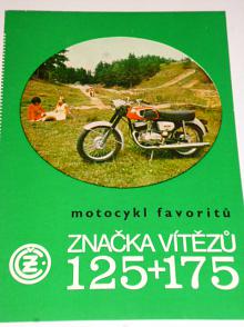 ČZ motocykl favoritů, značka vítězů 125 + 175 - prospekt