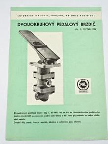 PAL autobrzdy - dvouokruhový pedálový brzdič - 1963