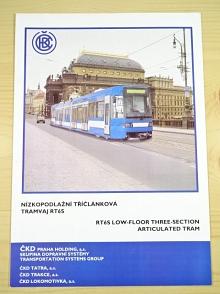 ČKD - nízkopodlažní tříčlánková tramvaj RT6S - prospekt