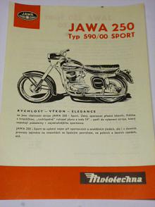 JAWA 250 typ 590/00 Sport  - Mototechna - 1963 - prospekt