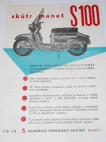 Manet skútr S 100 - Mototechna - 1959 - prospekt