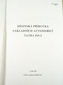 Tatra 815-2 - dílenská příručka nákladních automobilů - 1990 + Tatra 815-2 speciální nářadí