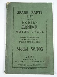 Ariel - Spare Parts list for the Modern Ariel Motor Cycle - 1944 - Model W/NG