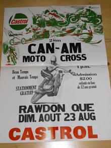 2 iem CAN-AM Motocross - Rawdon Que - plakát - Castrol