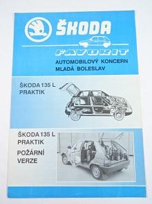 Škoda 135 L Favorit Praktik + požární verze - prospekt