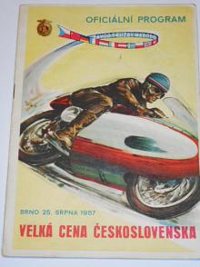 Velká cena Československa - Brno - 25. srpna 1957 - program