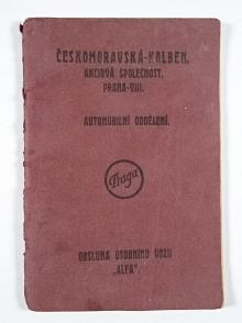 Praga Alfa - obsluha osobního vozu - 1925