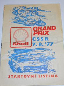 Grand Prix Brno - startovní listina - 7. 8. 1977