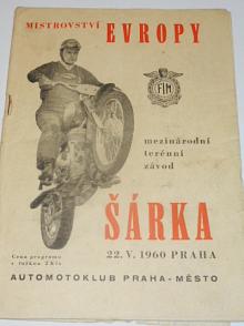Mistrovství Evropy - mezinárodní terénní závod Šárka - Praha - 22. 5. 1960 - program