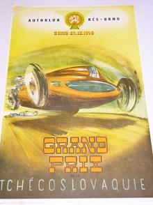 Grand Prix de la Tchécoslovaquie - Brno 25. IX. 1949 - reklama - Vladimír Valenta
