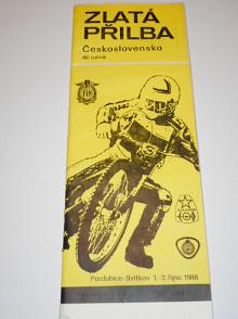 Zlatá přilba Československa - Pardubice - 1988 - program
