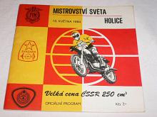 Mistrovství světa Holice, Velká cena ČSSR 250 cmm - 13. května 1984 - program