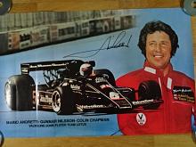 Mario Andretti - Gunnar Nilsson - Colin Chapman - Valvoline - John Player Team Lotus - plakát