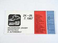 Grand Prix ČSSR Brno - 1987 - leták
