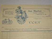 Jan Machač - strojnictví a zámečnictví - Častolovice - účet - jízdní kola
