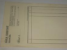 Jára Smutný, Trenčín - šicí stroje - jízdní kola - gramofony - účet