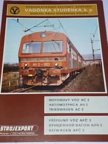 Vagónka Studénka - motorový vůz AČ 2, přípojný vůz APČ 2 - Tatra - prospekt