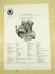 Škoda - čtyřdobý motor - Š 984 - katalogový list - 1960 - AZNP Mladá Boleslav - Škoda Felicia