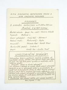 Program 3. zimního motokrosu ve tř. 250 a 500 ccm - Rudná - 5. 3. 1967